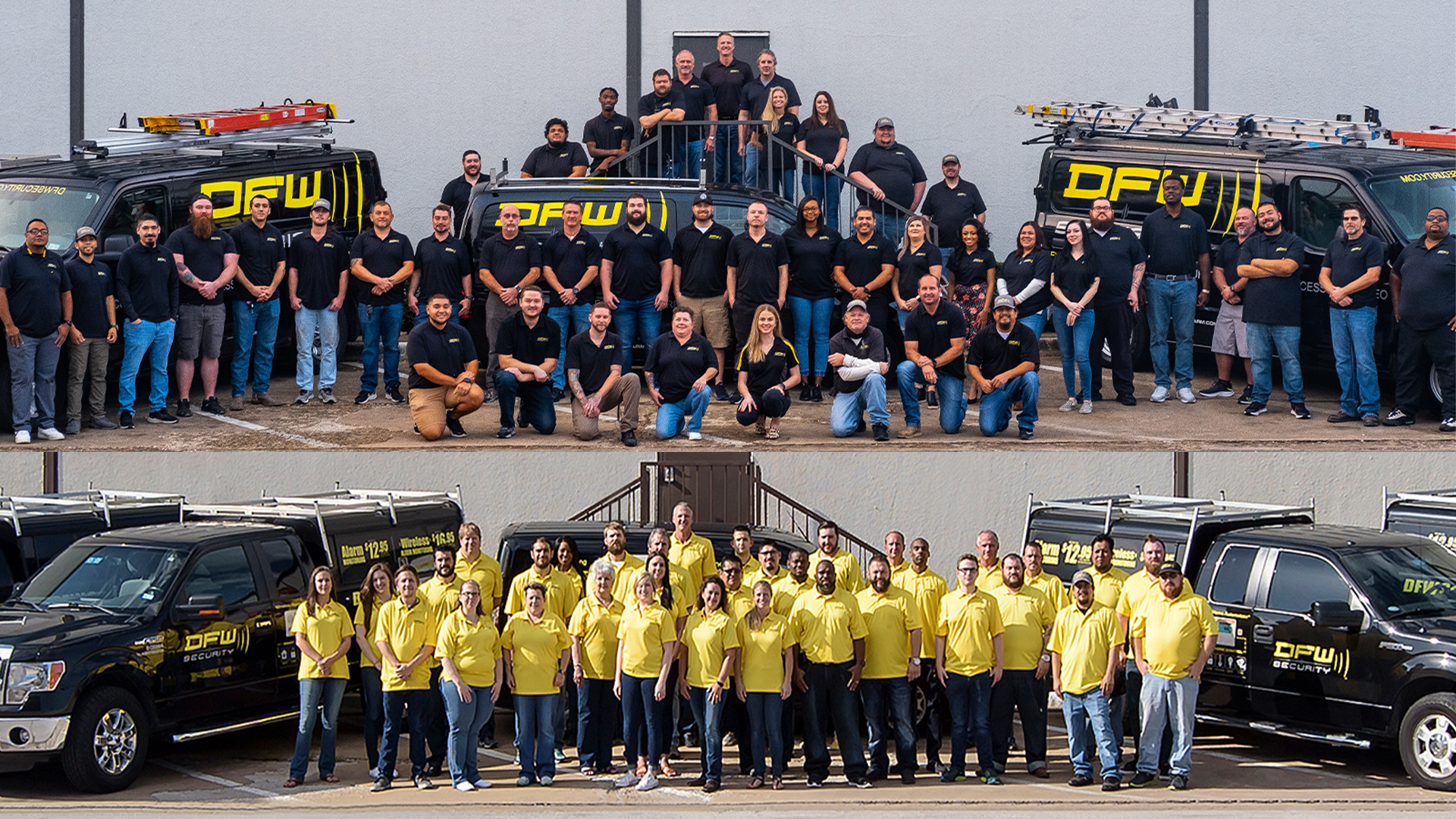 Group photo of DFW Security employees