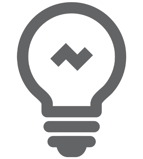 gray lightbulb icon