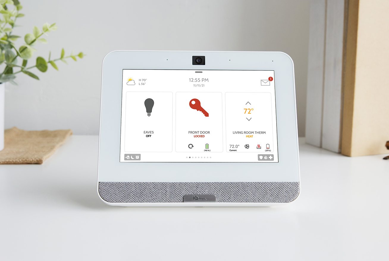 DFW Security's Smart Security Hub showing smart home options