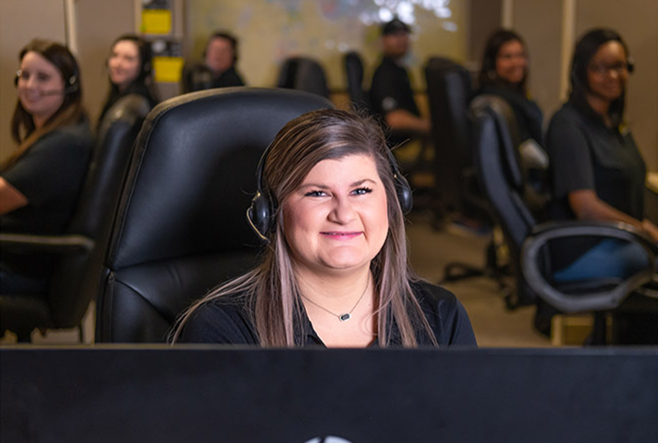 DFW Security customer service rep at work