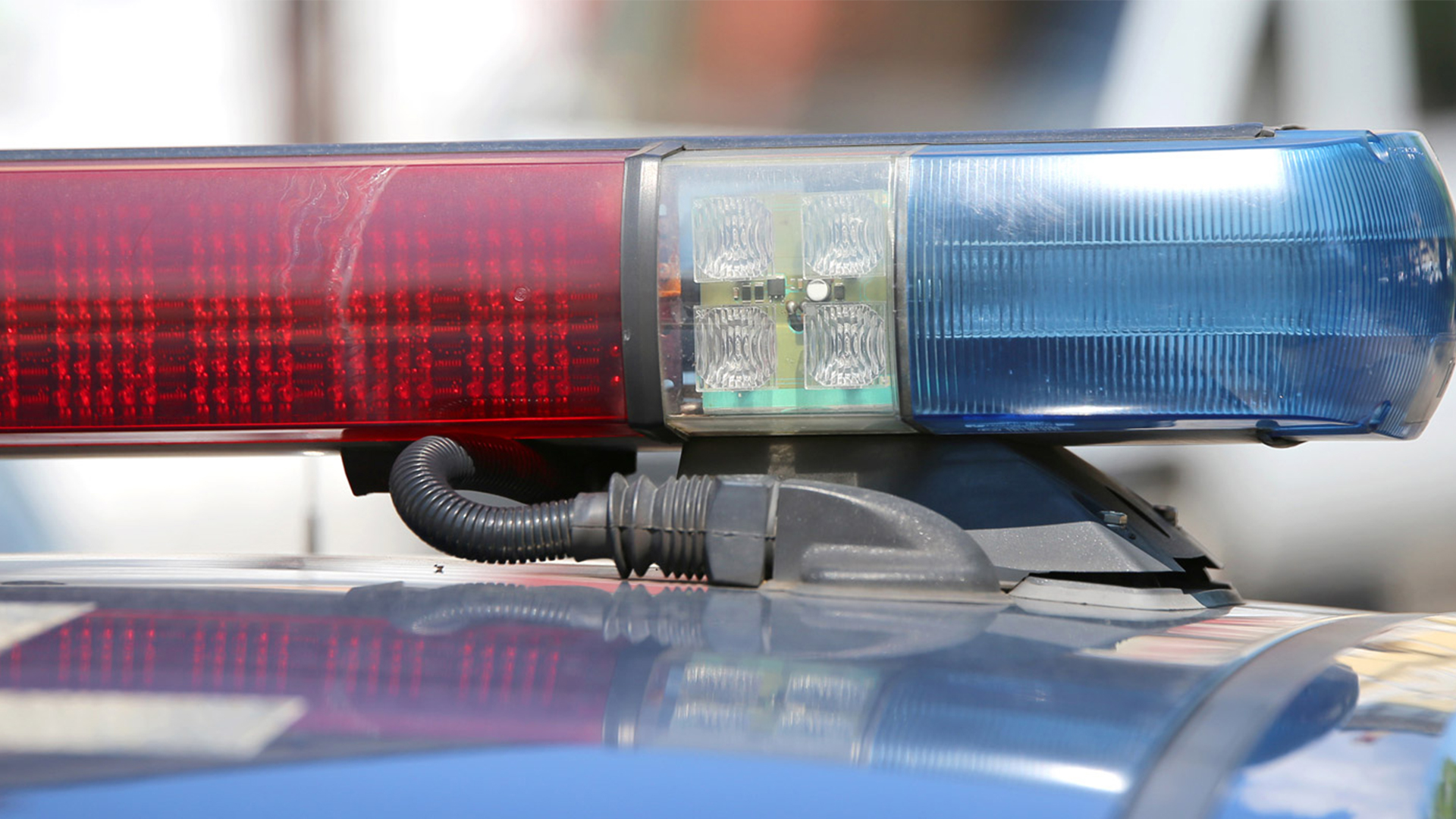 closeup of police siren