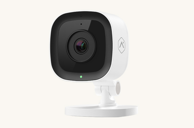 closeup of indoor residential security camera