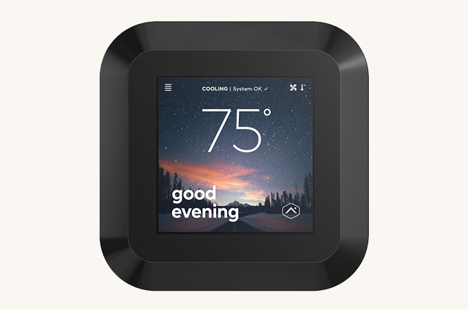 isolated image of smart thermostat