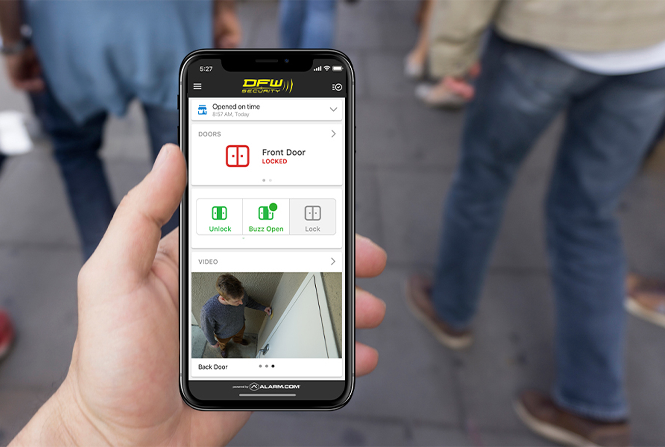 Using DFW Security app to control access to a building