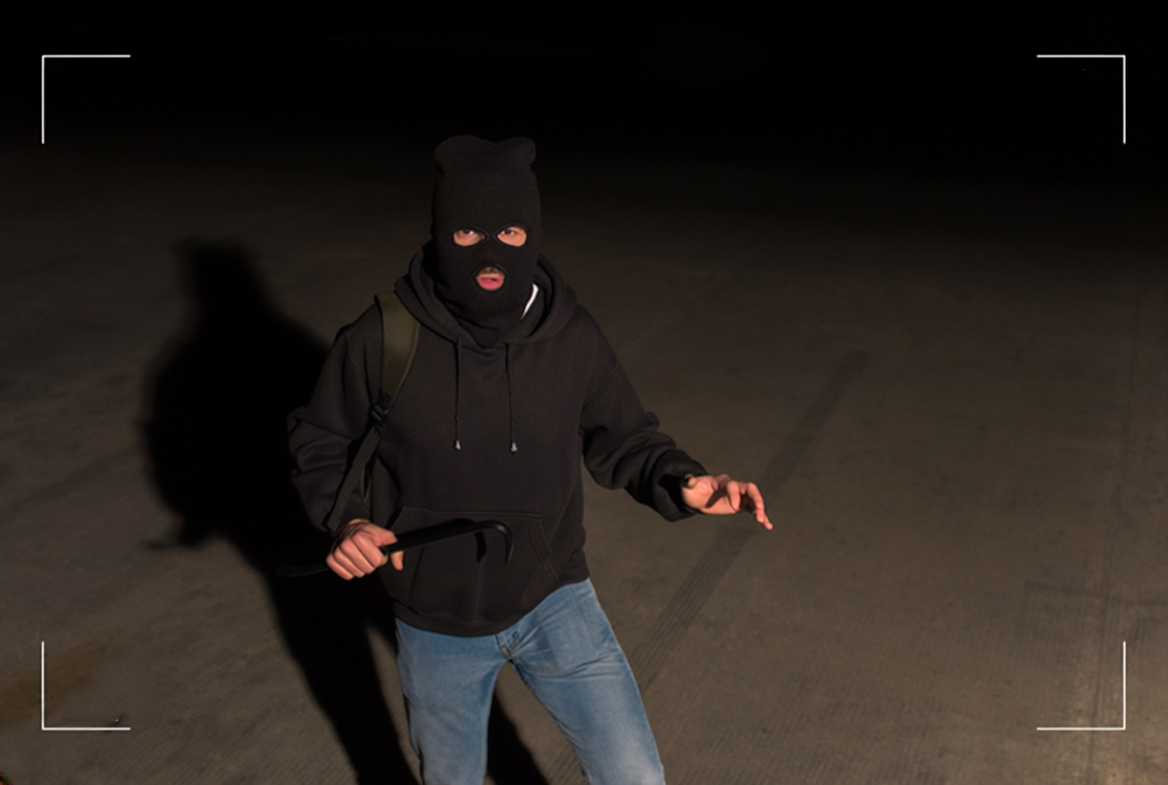 intruder caught by camera