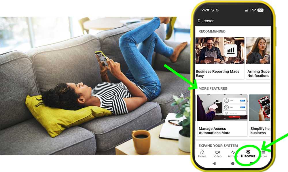 Discover Icon on DFW Security App Higlighting New Features