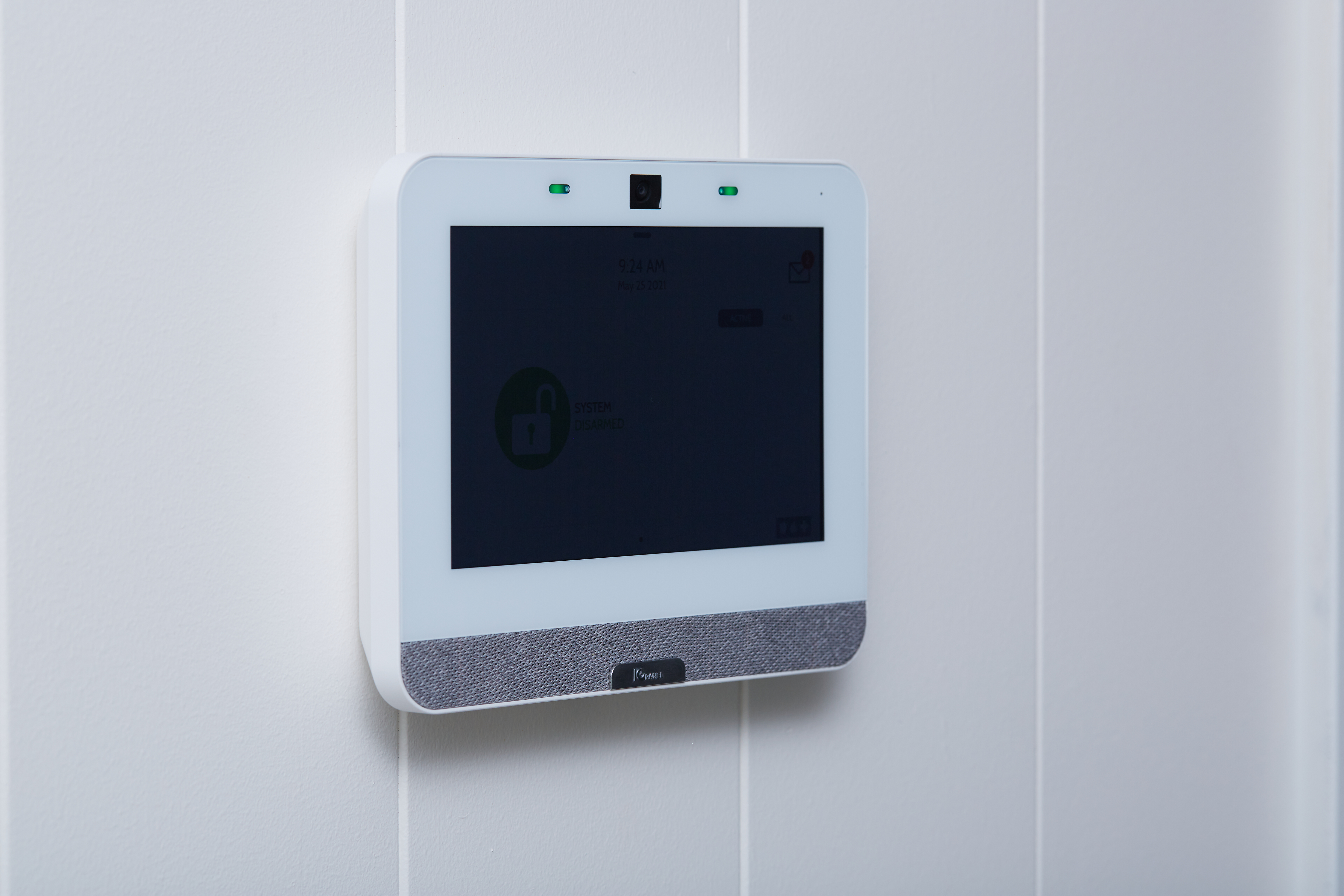 Alarm keypad on wall with no power