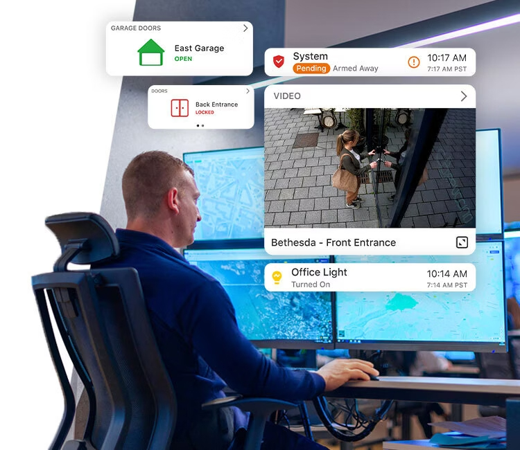 Monitoring agent reviewing business security details