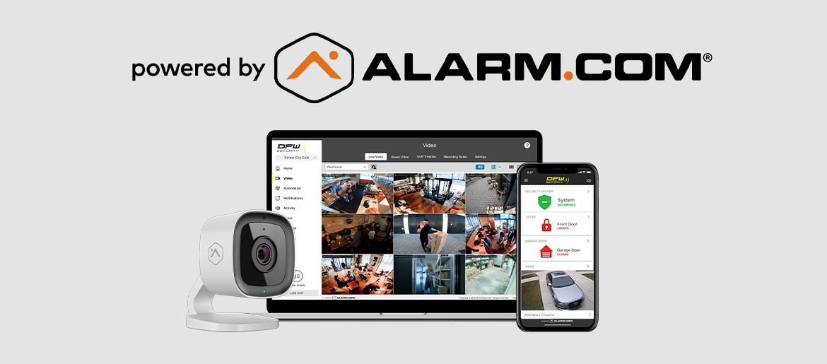 Group of Alarm.com products and services