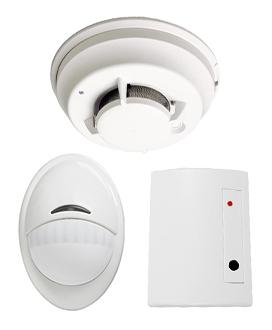 Smoke detector, glassbreak detector and motion detector